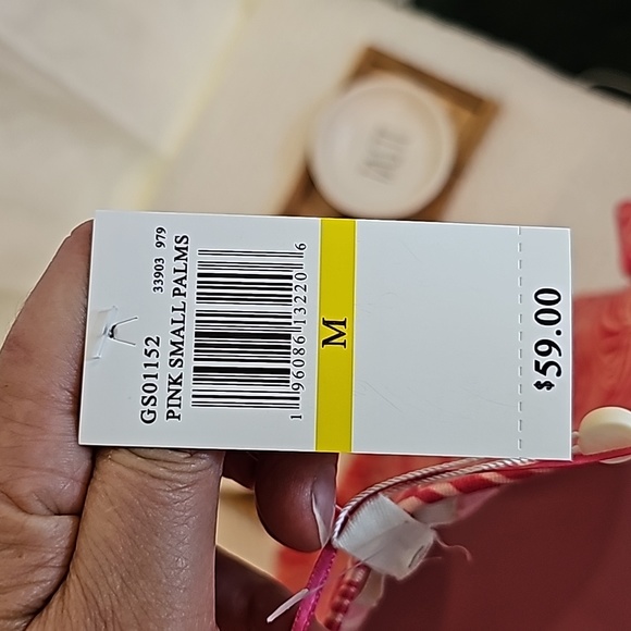 3/$20 Greige M Palms Lace Top - Picture 7 of 10